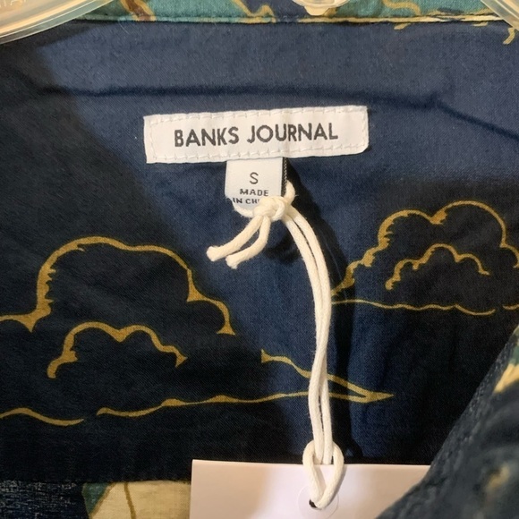 Banks 100% cotton NWT mariner print navy short sleeved - Picture 3 of 11